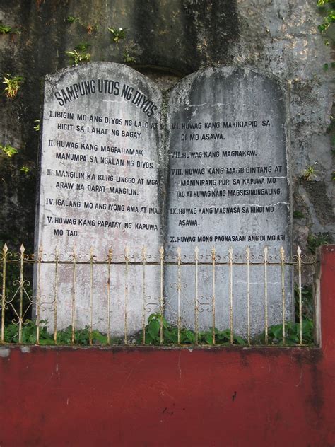 Ten Commandments in Tagalog .